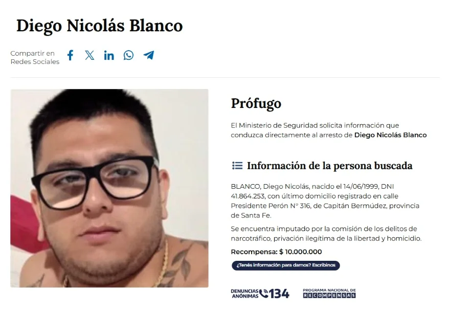 Diego-Nicolas-Blanco-alias-Pippo-profugo-recompensa